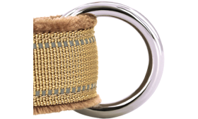 Brun mjukvadderad reflekterande hundsele med anti-drag-design, förbättrad synlighet, justerbara remmar och lång hållbarhet.