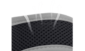 Mjukvadderad justerbar hundmunkorg i grått, lätt nylonmaterial, ultrastark rem för säker passform.