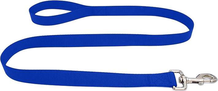 Basic Kraftigt Hundkoppel Hållbart blått nylonkoppel 120 cm, lätt att rengöra med slitstarkt material och säkert silverfäste för namnbricka hund.