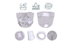 Tvättbar Premium Hundblöja för Tikar