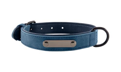 Lyxigt Graverat Hundhalsband i Sammet