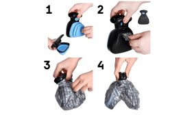 Portabel och Lättrengjord Hundbajs-skopare med Klämma - Inkluderar miljövänliga påsar