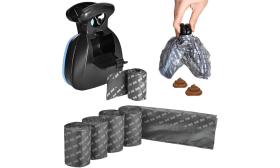 Portabel och Lättrengjord Hundbajs-skopare med Klämma - Inkluderar miljövänliga påsar