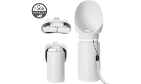 Hopfällbar Vattenflaska för Hundar 550 ml - Rese-Vattenskål i Livsmedelsklassad Silikon för Husdjur