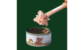 Siliconsked för husdjursmat med långt handtag – Spatel för våtfoder till hund och katt